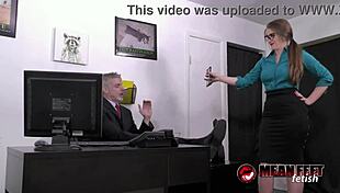 Classy lady Terra Mizu takes control over submissive Richard Lennox.