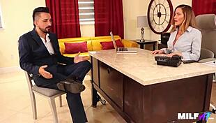 Boss bitch gets fucked hard by monster cock