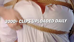 Slippery bbw pops balloons while wearing oily bikini in fetish fun