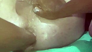 3rd time today stretching his asshole with anal fisting