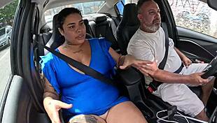 Meduzza the naughty girl from salvador almost gets fucked in the ride