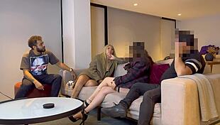 swinger couple seduces mature married pair to swap wives in group homemade session