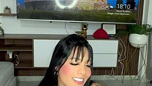 Beautiful Colombian Latina Brunette Plays with Dildos, Showing Her Big Ass