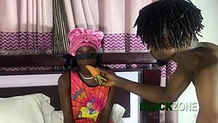 Bored Step Sister Enjoys Taste Game Fun with Step Brother in Bedroom