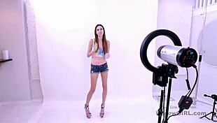 chic natural brunette gets fucked at modeling audition