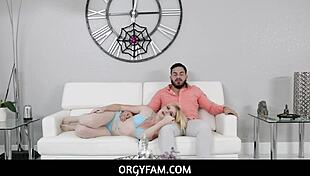 Hot Blonde Nikki Sweet Welcomes Peter Green Home With Warm Pussy And Fucks.