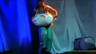 i seen the bustiest stripper ever strippin' with her huge tits