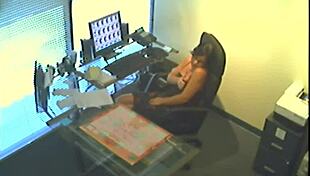 Office slut, are you caught masturbating?