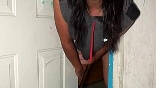 Stuck in door, I penetrated her hard making her moan