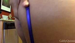 Gabby Quinteros in Purple Lingerie