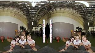 Sexy Babes Kyler Quinn And Paige Owens Tag Team Gym Stud With Naughty Group Action