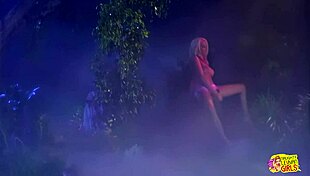 passionate blonde lesbians finger each other, eat pussy passionately, and bang with wet strapon, feeling intense pleasure.