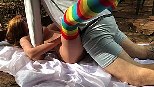 I came in my student's ass with sex toy