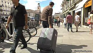 Spanish Slut Paraded In Public Streets With Bondage And Exhibitionism