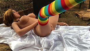 I came in my student's ass with sex toy