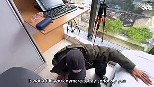 I called the technician for internet check, but we ended up in deepthroat fucking and choking