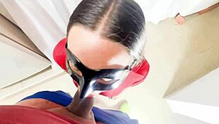 Latina stepmom exhibits in kitchen, fucks stepson!