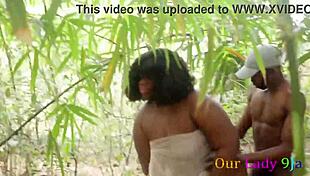 I watched edet fuck the village princess in the bush, another african sex tape saga with bbw pornstar our lady 9ja
