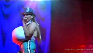 i seen the bustiest stripper ever strippin' with her huge tits