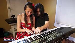 Brunette Coed Cloé Sucks Cock Deeply Before Intense Fucking.