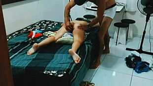 Massage turns into tight ass fucking with cum jet