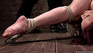 Natural Busty Milf Feels Deep Pain and Ecstasy in Hogtie Caning