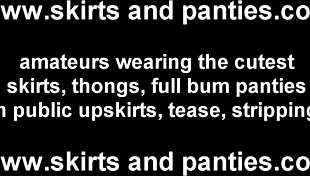 i flash a hot upskirt while you jerk off, showing my panties