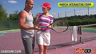 Young Euro Redhead In A Training Fuck Bent Over Cowgirl Doggystyle Riding Licking Cumshot Outdoor