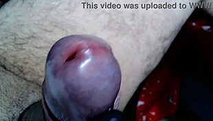 Frottola1987's close-up captures retro blue film style solo masturbation leading to cumshot and orgasm