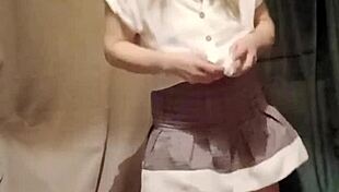 French Slave's Self-Pleasure Striptease With Wand – Tease Or Denial?