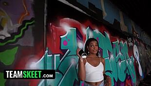 Ebony Beauty Gets Caught Making Graffiti On Private Property