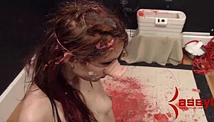 i am a dominated babe gagging on dick in rough bdsm domination session