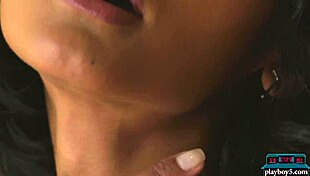 indian milf with big natural boobs angel constance solo for playboy undressing.