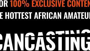 Hey, skinny African model getting stretched and stuffed with white cock in a fake audition 😈