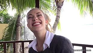 Hot Ass Girlfriend FUCKS In Patio With Friends