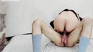 chubby indian cousin rides burqa muslim pussy cowgirl style - netuandhubby