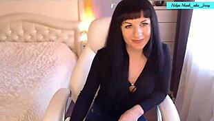 Helga Muah Teases And Strips While Caressing Her Clit