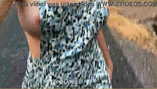 Wife dares to run public with sideboob big tits 😜