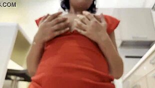 Mature Teacher In Kitchen Encounter