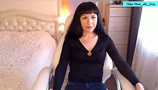 Helga Muah Teases And Strips While Caressing Her Clit