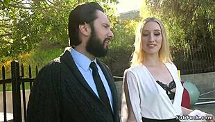 Blonde Seller Submits To Buyers' Fucking