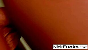 Stunning hottie gets out of the tub and starts fucking nick manning