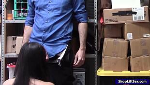 Brunette employee fucked by lp officer