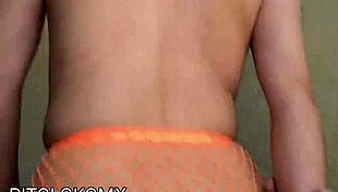 i watch my bold friend wiggle deliciously in fishnet stockings from behind