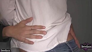 Brunette Sinn Sage Scissors Georgia Jones With Passionate Moans