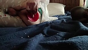 Amateur uses dildo for deep anal penetration