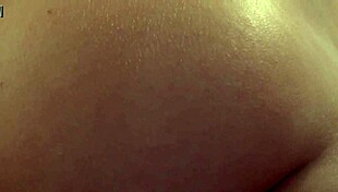 Curly Blonde Shows Off Her Pretty Pussy in the Kitchen