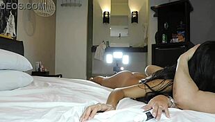 I love cumming so deliciously with this sexy teen brunette latina babe with natural tits in casting interview