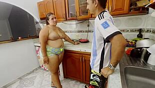 latina's viral kitchen scandal fuck unfolds roughly