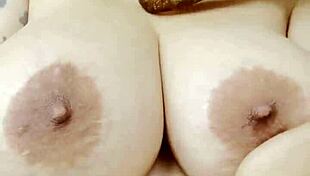 Babe With Big Tits Sucks Dildo In Bedroom Toy Play